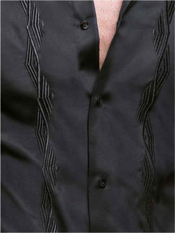 Jonas Black Embroidery Full sleeve single cuff Slim Fit  Cotton Shirt