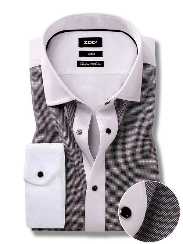 Jorah Light Grey Solid Full sleeve single cuff Slim Fit  Cotton Shirt