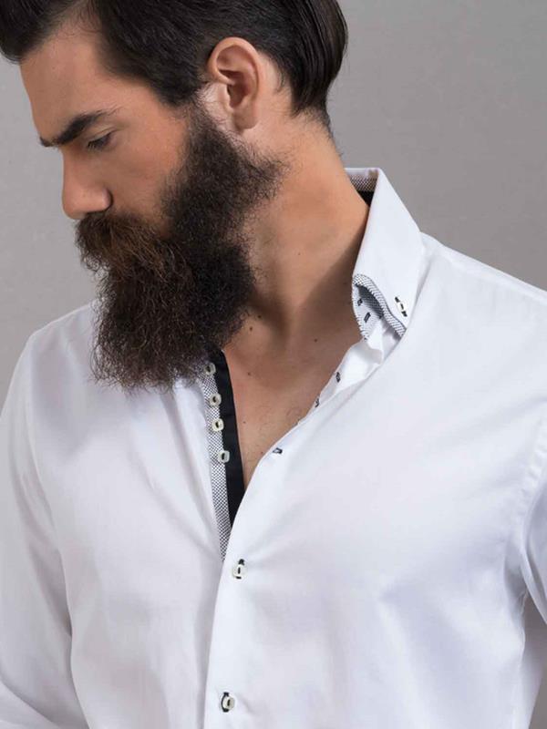 Tryst White Solid Full sleeve single cuff Slim Fit  Cotton Shirt