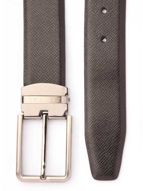 ZB 195 Black Textured Leather Belt