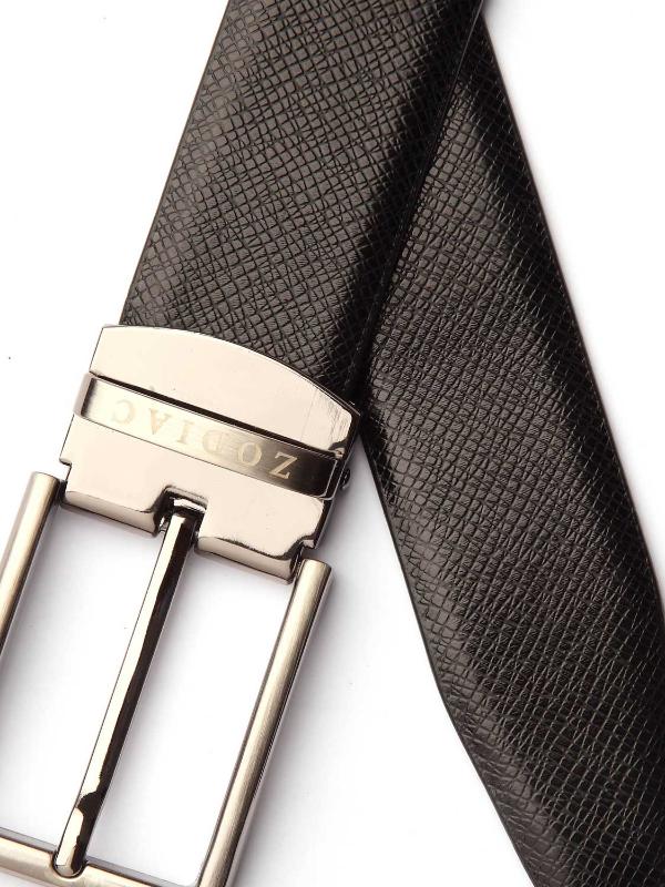ZB 195 Black Textured Leather Belt