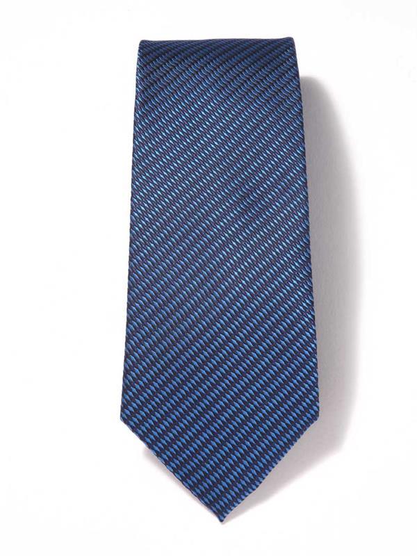 Bartoli Structure Solid Dark Blue Silk Tie