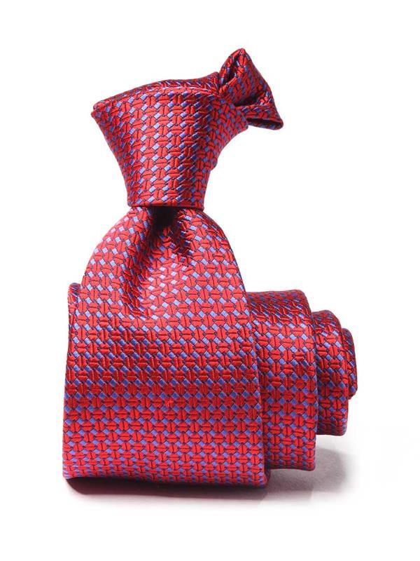 Bartoli Structure Solid Dark Red Silk Tie