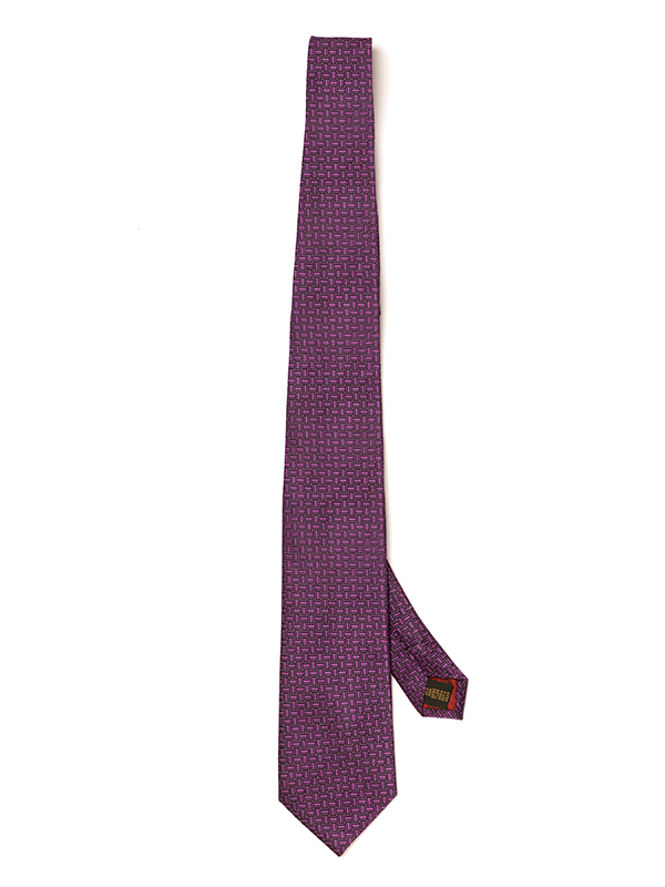 Campania Structure Solid Dark Purple Silk Tie