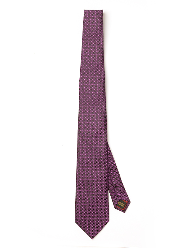Campania Structure Solid Dark Purple Silk Tie