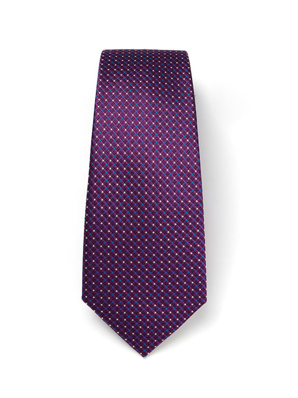 Campania Structure Solid Medium Purple Silk Tie