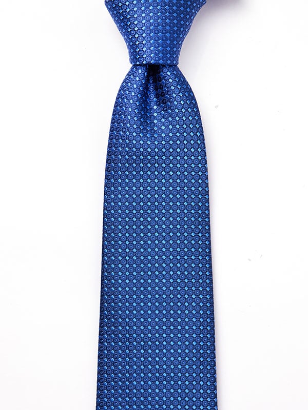 Campania Structure Solid Medium Blue Silk Tie