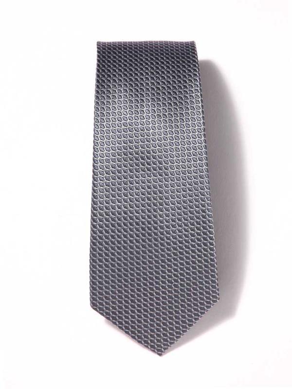 Campania Structure Solid Dark Grey Silk Tie
