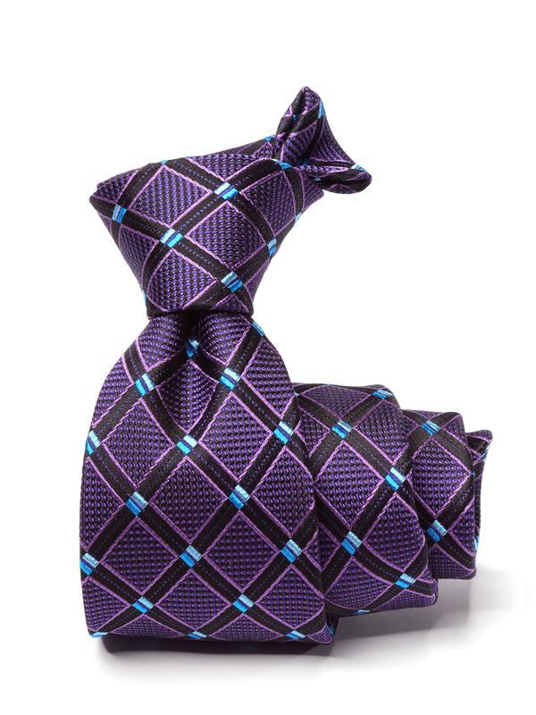 Como Minimal Dark Purple Silk Tie