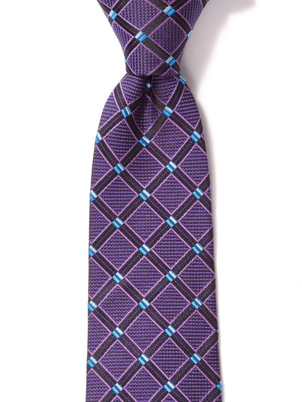 Como Minimal Dark Purple Silk Tie