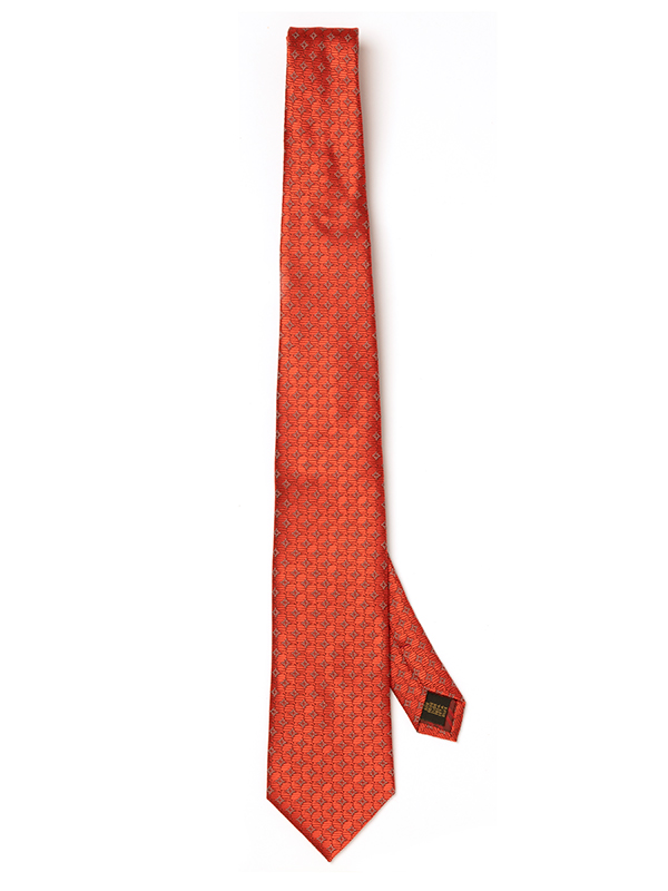 Florentine Minimal Dark Red Silk Tie