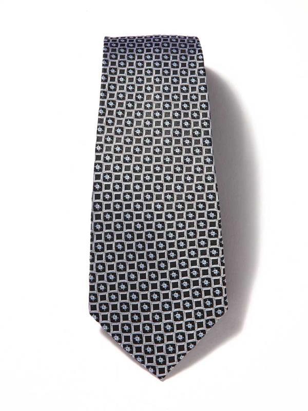 Florentine Minimal Medium Grey Silk Tie