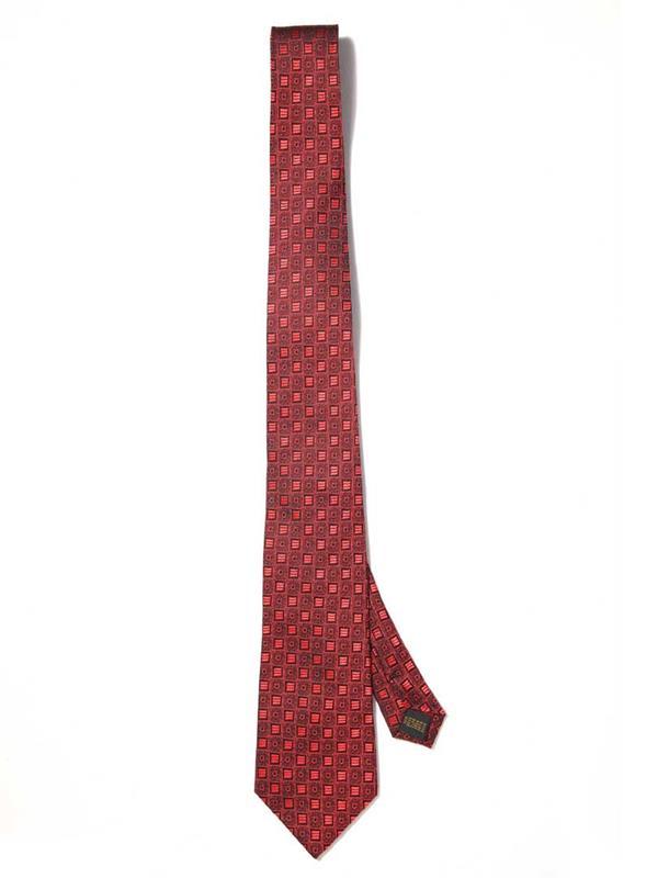 Florentine Minimal Dark Red Pure Silk Tie