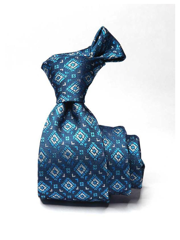 Florentine Minimal Dark Turquoise Silk Tie