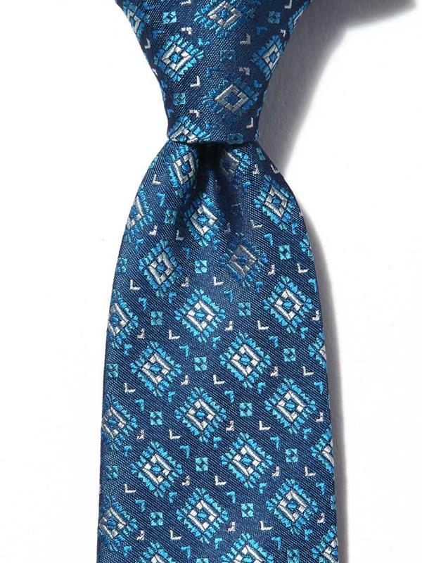 Florentine Minimal Dark Turquoise Silk Tie
