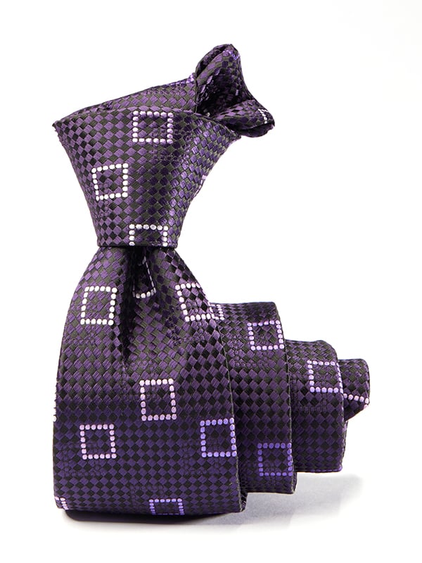 Kingcrest Minimal Dark Purple Polyester Tie