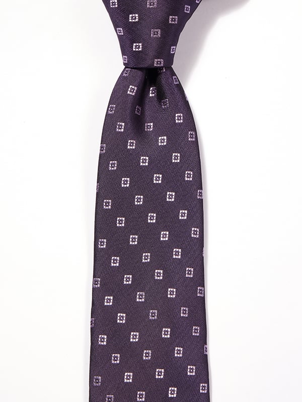 Kingcrest Minimal Dark Purple Polyester Tie