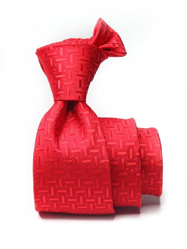 Kingcross Structure Solid Medium Red Polyester Tie