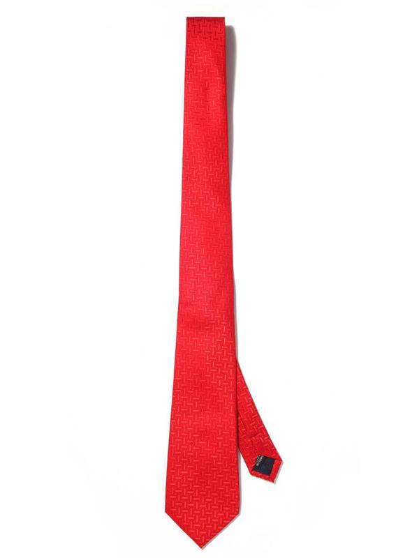 Kingcross Structure Solid Medium Red Polyester Tie