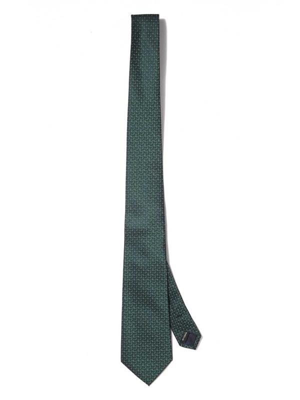Kingcross Structure Solid Dark Green Polyester Tie