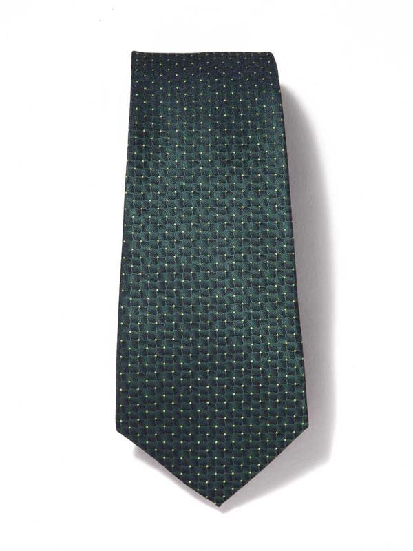 Kingcross Structure Solid Dark Green Polyester Tie