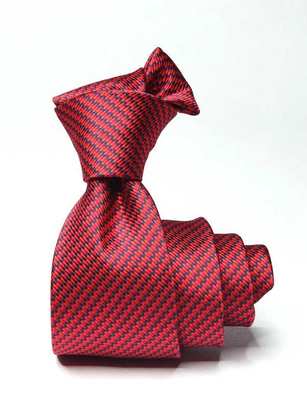 Kingcross Structure Solid Dark Red Polyester Tie