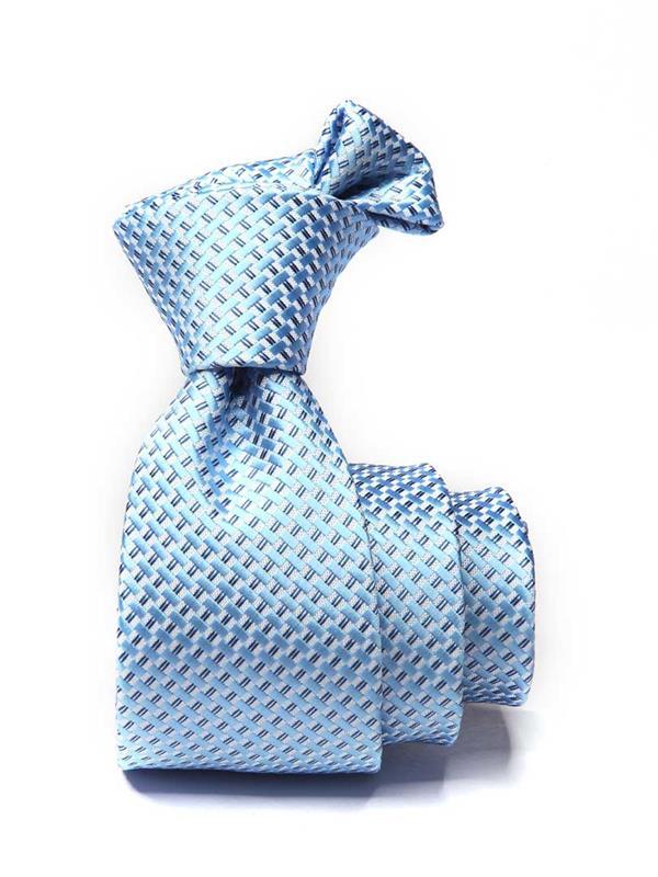 Kingcross Structure Solid Medium Blue Polyester Tie