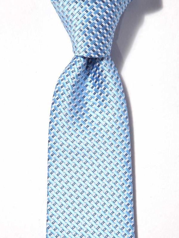 Kingcross Structure Solid Medium Blue Polyester Tie