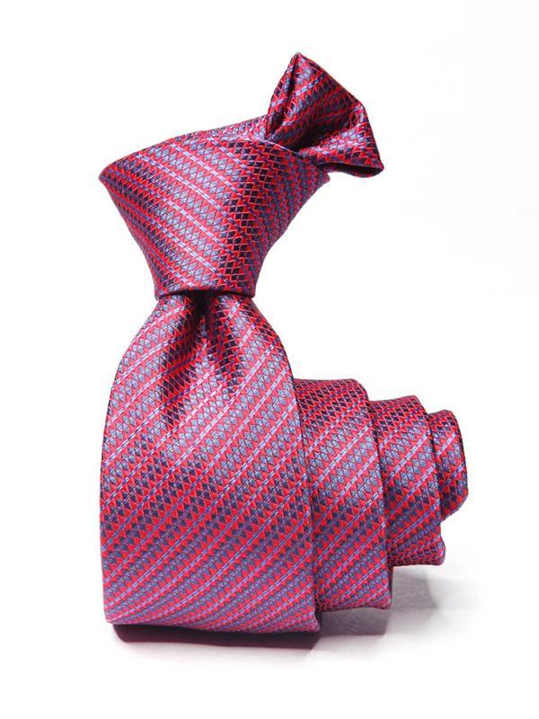 Kingcross Structure Solid Dark Red Polyester Tie