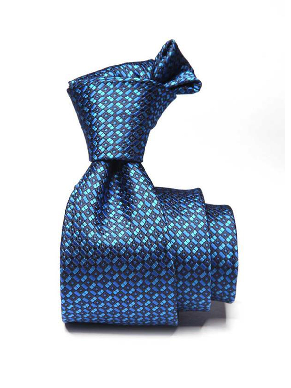 Kingcross Structure Solid Dark Blue Polyester Tie