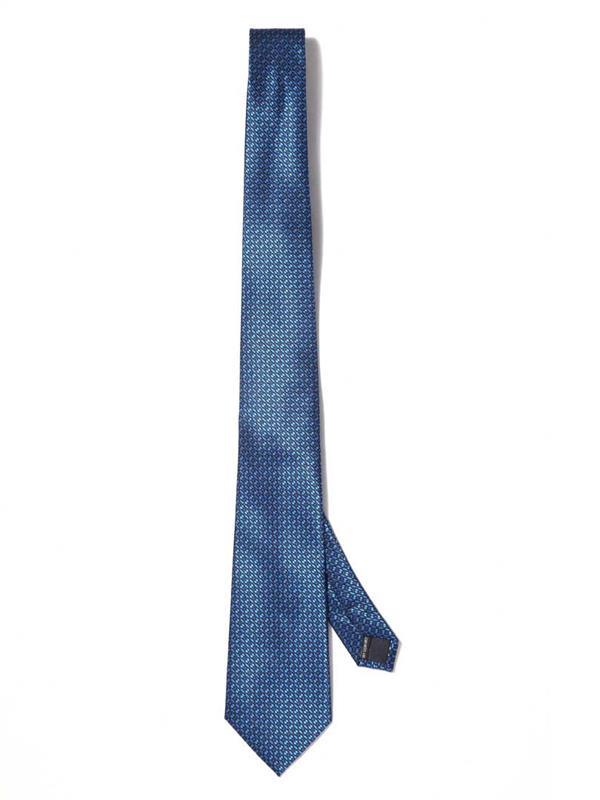 Kingcross Structure Solid Dark Blue Polyester Tie