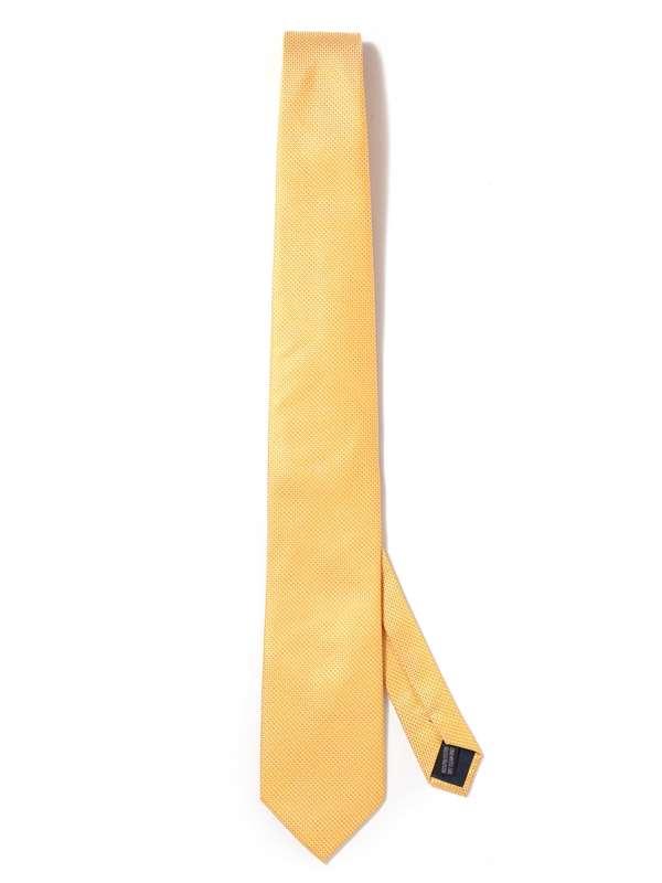 Kingcross Structure Solid Orange Polyester Tie