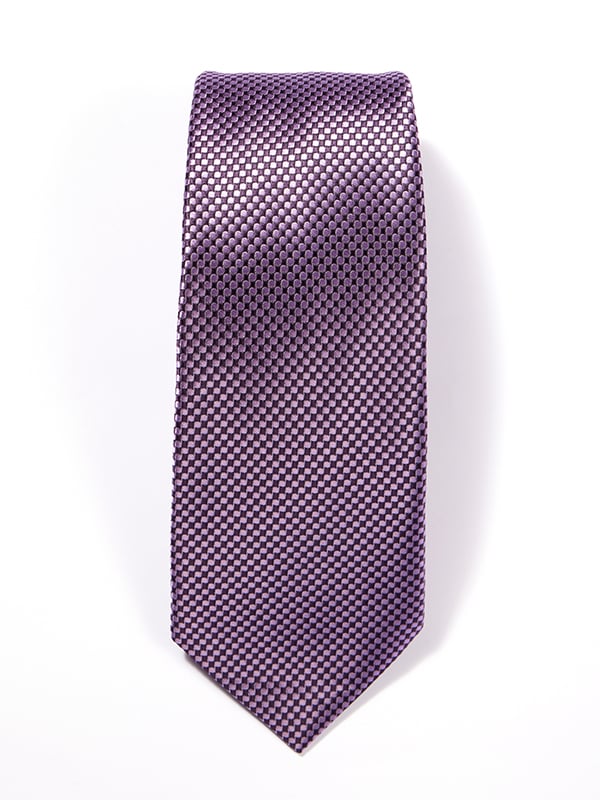 Kingcross Structure Solid Dark Purple Polyester Tie