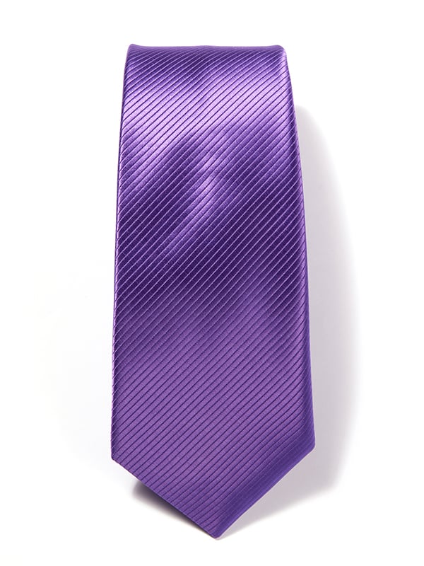 Kingcross Structure Solid Medium Purple Polyester Tie