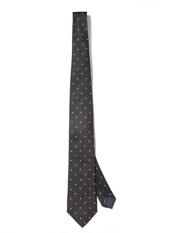Kingscrest Minimal Dark Black Polyester Tie