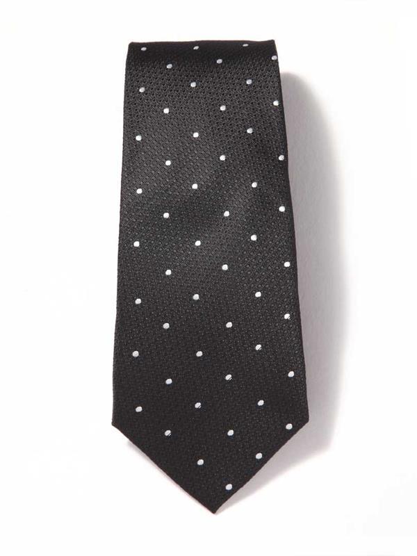 Kingscrest Minimal Dark Black Polyester Tie