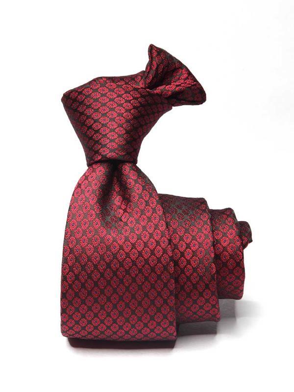 Kingscrest Minimal Dark Maroon Polyester Tie