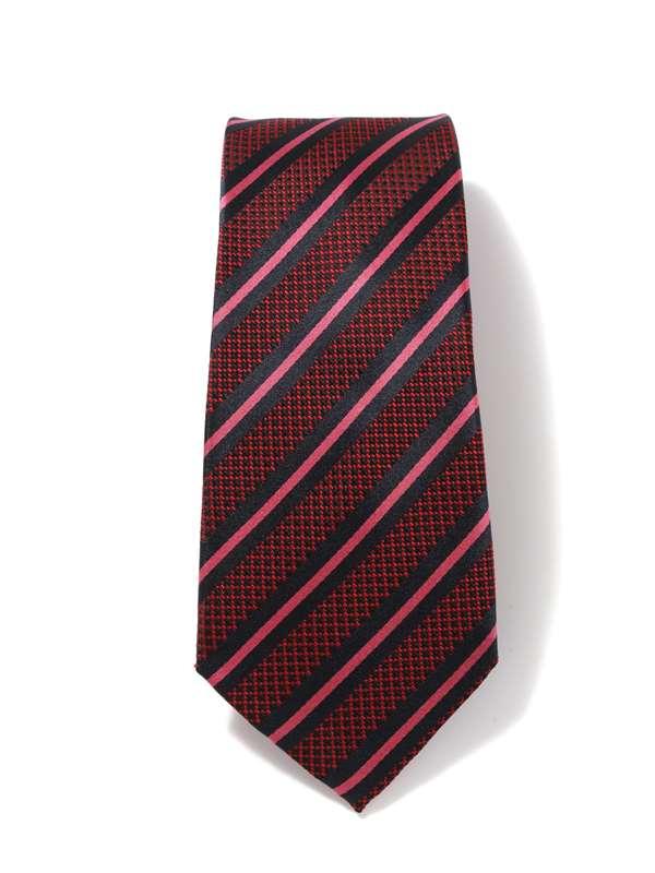Kingsford Striped Maroon Polyester Tie