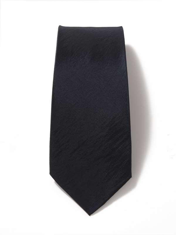 Kingston Slim Plain Solid Dark Blue Polyester Tie