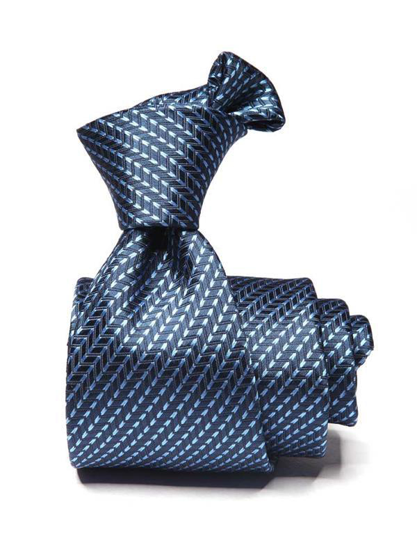 Panaro Structure Solid Dark Blue Silk Tie