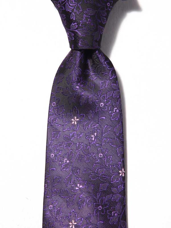 Prato All Over Dark Purple Polyester Tie