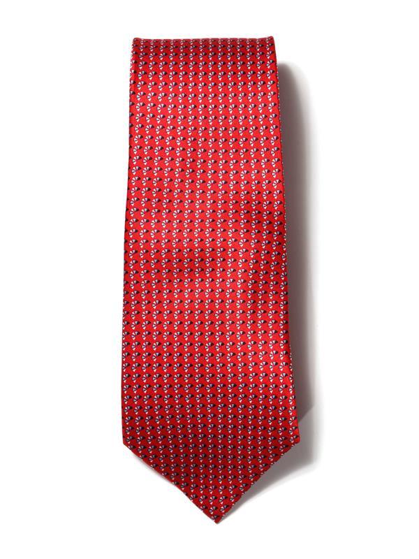 Saglia Printed Medium Red Silk Tie
