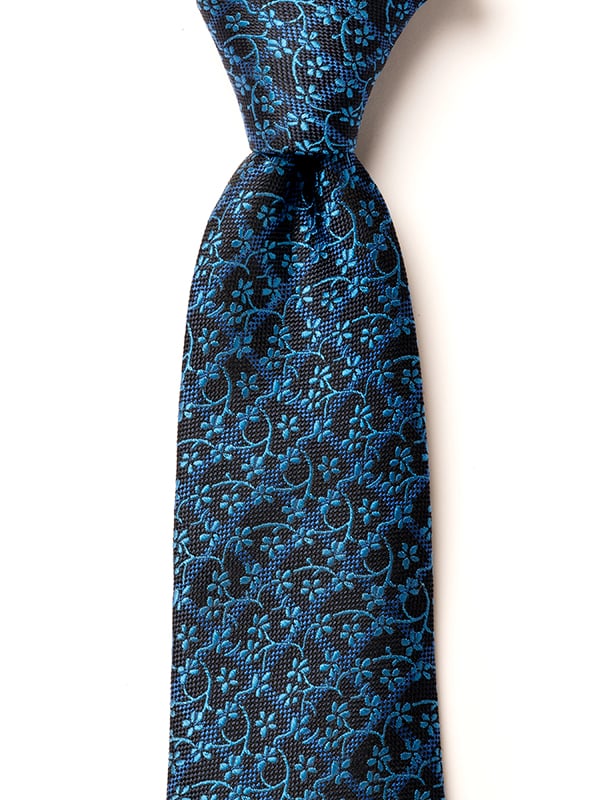 Torino All Over Dark Blue Silk Tie