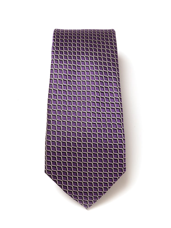 Verona All Over Dark Purple Silk Tie