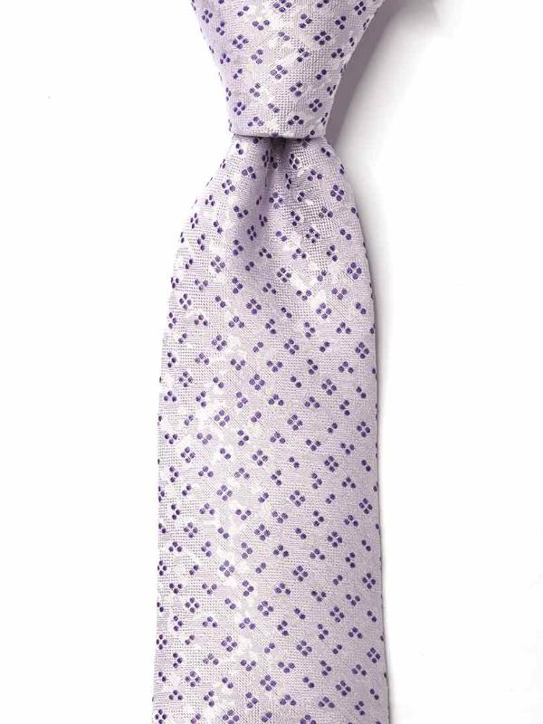 Verona Minimal Medium Lilac Silk Tie