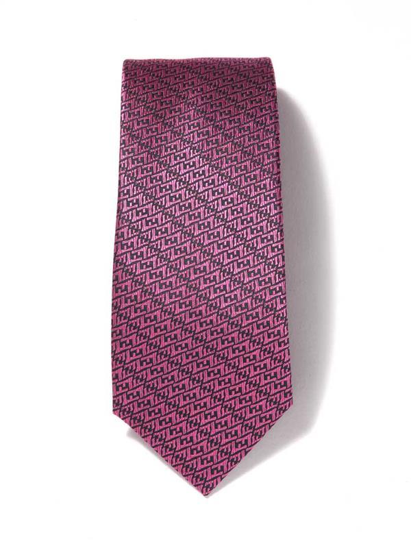 Verona Minimal Dark Pink Silk Tie