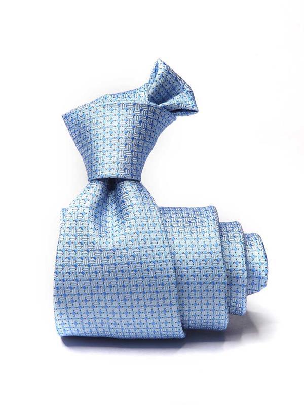 Verona Structure Solid Medium Blue Silk Tie