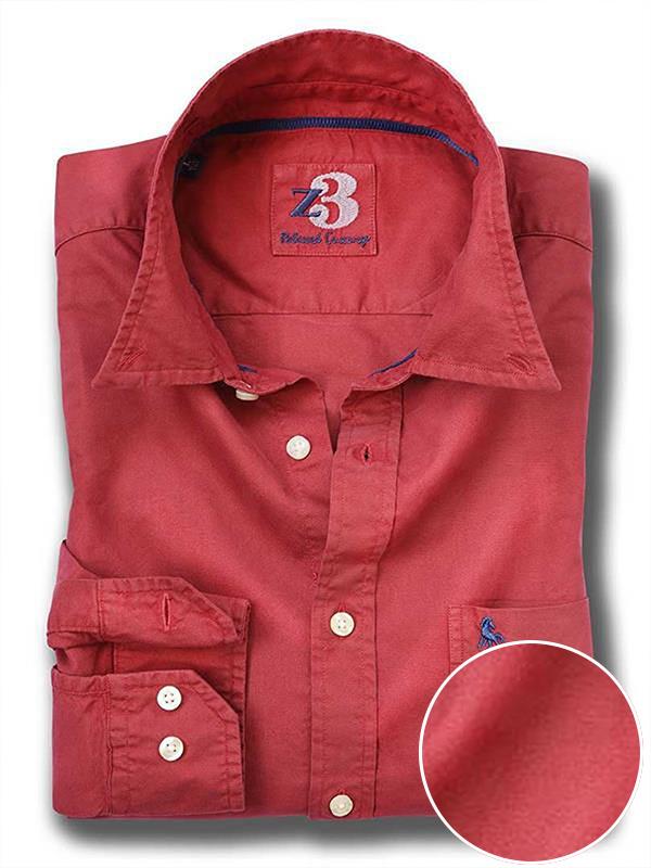 Bale Red Solid Full sleeve single cuff   Cotton Shirt