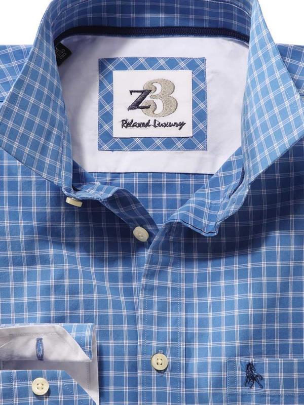 Porter Blue Check    Cotton Shirt