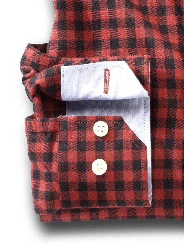 Howard Burgundy Check Full sleeve single cuff   Cotton Shirt